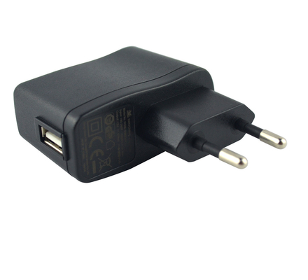 EU Plug USB เครื่องชาร์จแบตเตอรี่ลิเธียม 5W 5V 1A พร้อมการปฏิบัติตามข้อกำหนด REACH