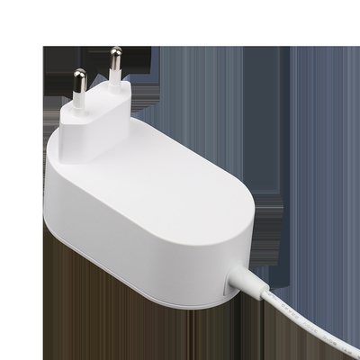 KC ปลั๊กเอาต์พุตอะแดปเตอร์ไฟ AC DC, อะแดปเตอร์ไฟ 30V DC 800mA ประสิทธิภาพระดับ VI